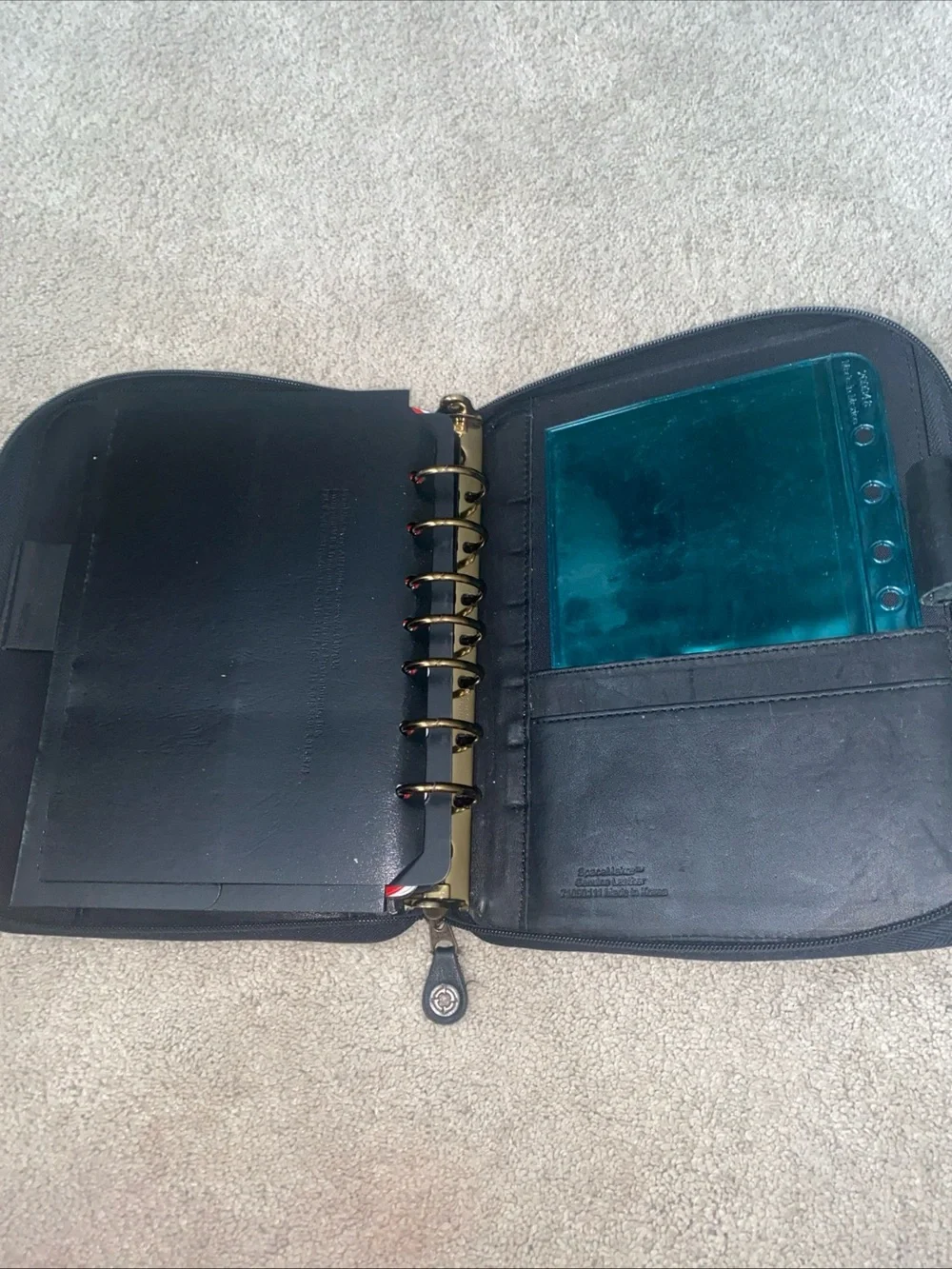 Franklin Covey Zip Planner Full Leather Vintage 1996